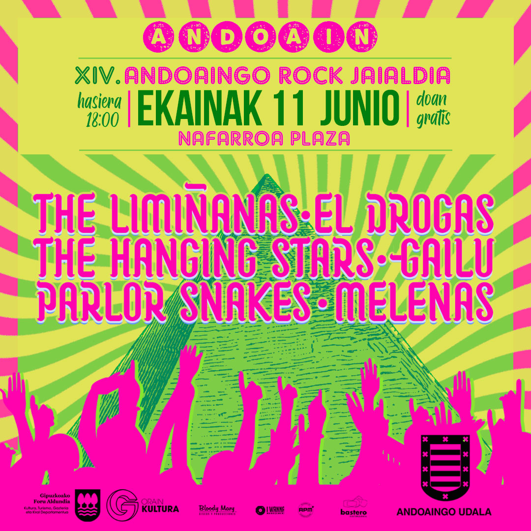 EL XIV. ANDOAINGO ROCK JAIALDIA DESVELA SU CARTEL COMPLETO