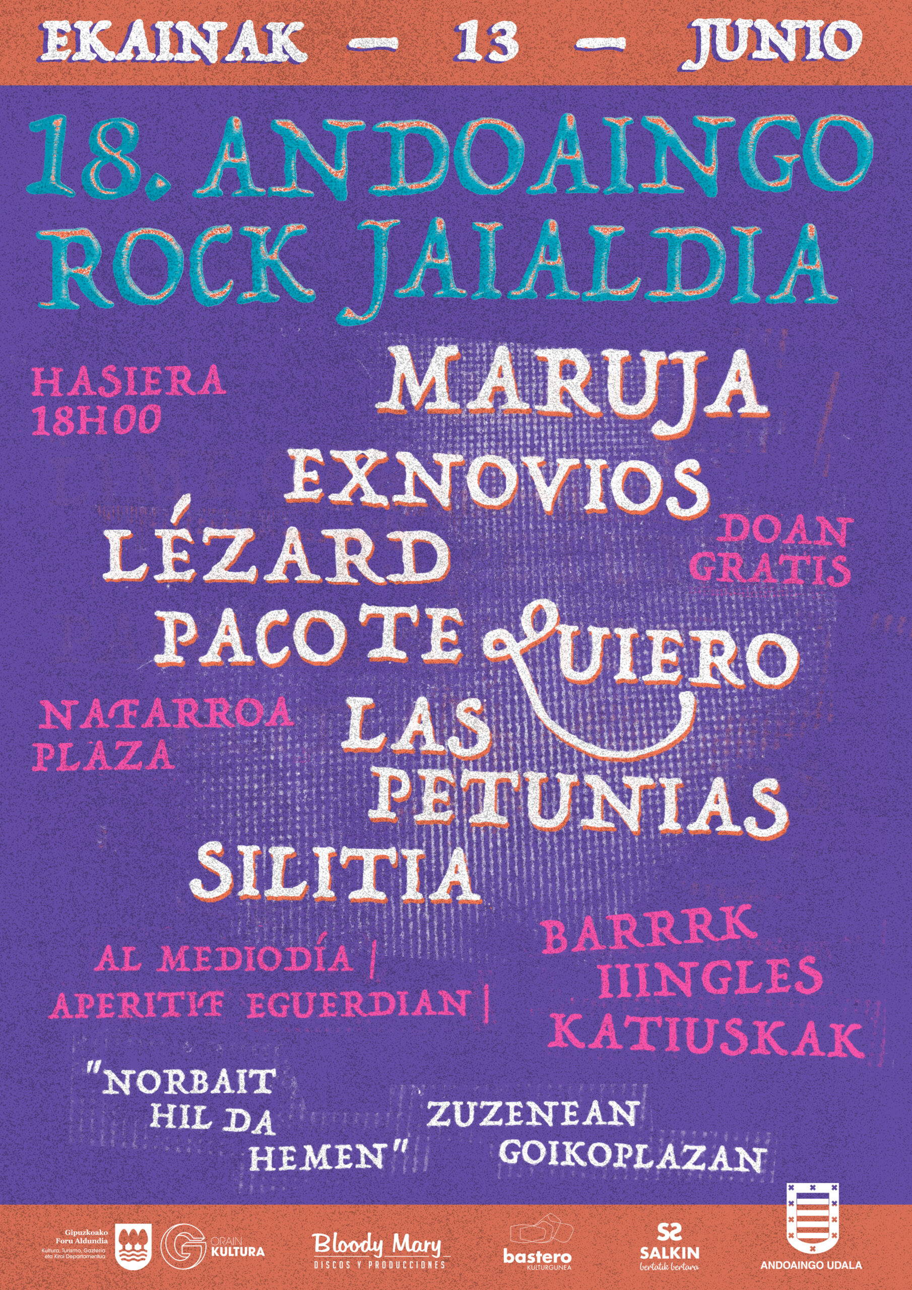 18. ANDOAINGO ROCK JAIALDIA DESVELA SU CARTEL COMPLETO